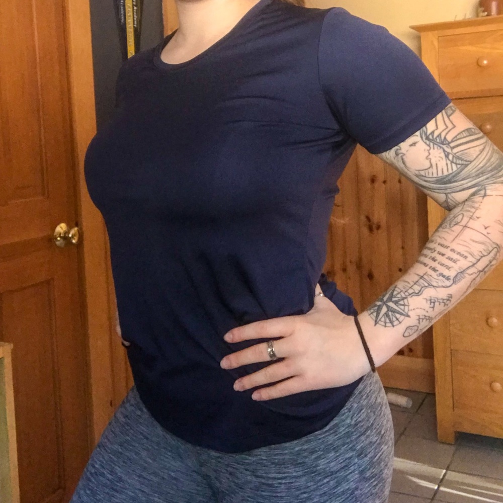 Navy Blue Workout Top